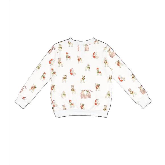 NEW SAL & PIMENTA boy's letters to santa sweatshirt in white - Picture 2 of 2